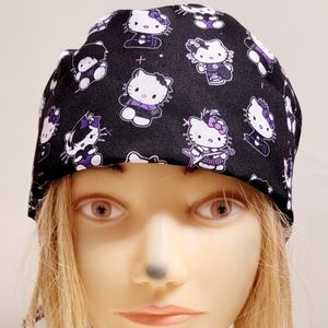 HELLO KITTY GOTHIC EMO MEDICAL NURSING SCRUB CAP
